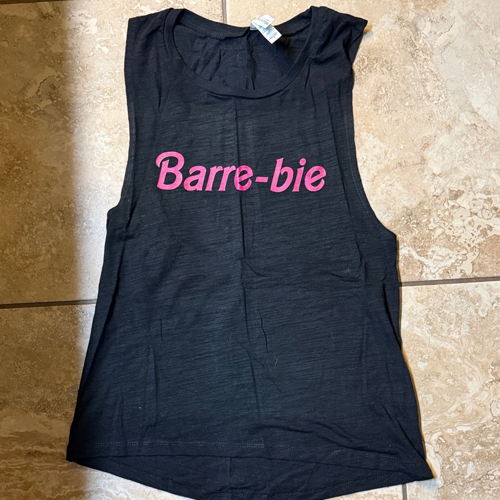 Bella Canvas Black Tank Top with Pink Graphic